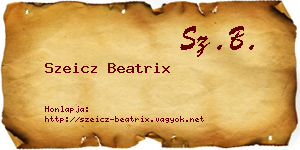 Szeicz Beatrix névjegykártya