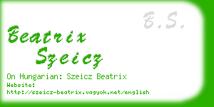 beatrix szeicz business card